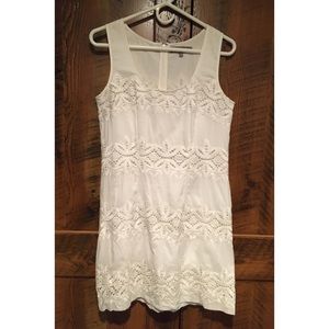 Miss Me MM Couture White Embroidered Shift Dress Size Medium